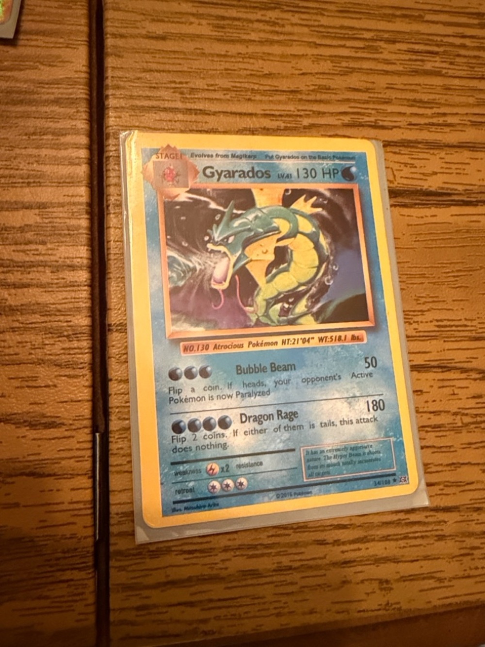 Pokemon Gyarados Trading Card - Blue, Yellow